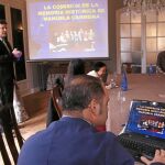Los Antiguos Caballeros Legionarios cuidaron todos los detalles durante su rueda de prensa de ayer