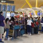 Colas en el aeropuerto de Madrid-Barajas