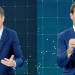 Rivera sacó y colocó sobre su atril una foto del presidente durante su encuentro con Quim Torra para denunciar su complicidad