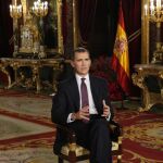 Discurso del Rey del año pasado, emitido por primera vez desde el Palacio Real