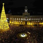 La Puerta del Sol de Madrid la noche del 31 de diciembre del pasado año.