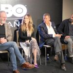 De izquierda a derecha: Liam Cunningham, Sarah Jessica Parker, Richard Pepler y Jefferey Wright