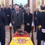 Los Reyes eméritos ante el féretro de Alfredo Pérez Rubalcaba