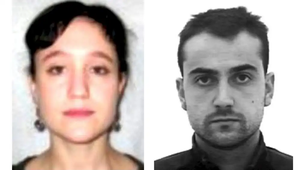 Combo fotográfico de archivo, facilitado por el Ministerio del Interior de los etarras del aparato logístico-militar Itziar Moreno Martínez y Oier Gómez Mielgo