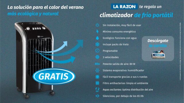 La Razón te regala un climatizador de frío portatil
