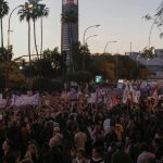 Un momento de la manifestación que recorrió ayer las calles de Sevilla / Foto: EP