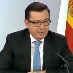 El ministro de Economía, Industria y Competitividad, Román Escolano, en la rueda de prensa posterior al Consejo de Ministros
