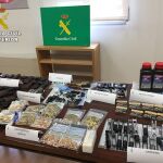 Parte del material localizado por la Guardia Civil