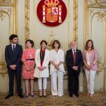 La ministra de Justicia, Dolores Delgado (3d), junto a su equipo más directo / Efe