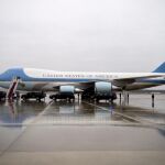 Vista del Air Force One en la base de Andrews, Maryland, Estados Unidos