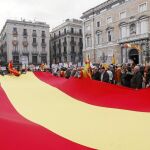 Imagen de la celebración del Día de la Constitución del año pasado en la plaza Sant Jaume