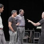(De izda. a dcha.) Cristóbal Suárez, Roberto Enríquez, Jorge Usón y Miguel de Arco, un director «muy pesado», como él mismo se define