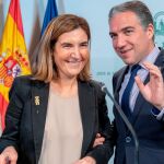 La consejera de Empleo, Rocío Blanco, y el portavoz de la Junta, Elías Bendodo /Foto: EFE