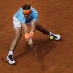 Nadal, durante su partido contra Leonardo Mayer