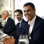 El secretario general del PSOE, Pedro Sánchez, durante un desayuno informativo