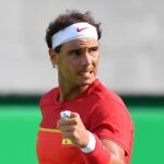 Nadal durante el partido frente a Andreas Seppi