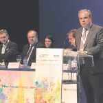 Jesús Aguilar, presidente de los farmacéuticos españoles, durante la inauguración del Congreso