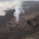 Imagen de la erupción del volcán