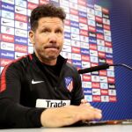 El entrenador del Atlético de Madrid, el argentino Diego Simeone