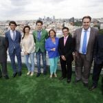 De izquierda a derecha, Javier Peña, Antonio Nazaré, Sonia González, Arturo Saldívar, Arrate Oromí, Alberto Aguilar, Ismael del Prado y Rafael González