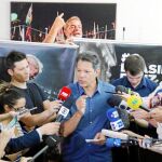 El candidato del Partido de los Trabajadores (PT), Fernando Haddad, ayer en Sao Paulo