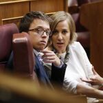 Tania Sánchez e Íñigo Errejón durante el Pleno de la "manzana"/Foto: J. Fdez.-Largo