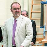 El consejero de Educación, Fernando Rey, visita uno de los centros educativos mejorados de la capital soriana.