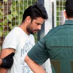 Salah El Karib durante su traslado a la Audiencia Nacional