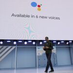 El CEO de Google, Sundar Pichai, durante la cumbre de desarrolladores/Reuters
