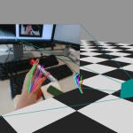 Ejemplo del funcionamiento de la nueva tecnología para el reconocimiento de manos. / URJC