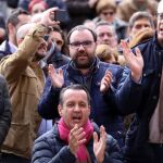 Concentración de Valladolid en la que participaron dirigentes del Partido Popular, liderados por su presidente Jesús Julio Carnero