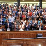 La bancada del Grupo Parlamentario socialista, en una imagen reciente en el Congreso de los Diputados