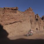 El español Joan Barreda Bort conduce su motocicleta Honda