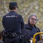 Tardá, ayer en la puerta de la Audiencia Nacional / J. Fdez.-Largo