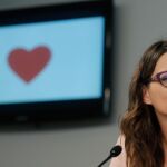 La vicepresidenta y portavoz, Mónica Oltra, tras la reunión del pleno del Consell