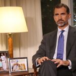 El Rey Felipe durante uno de sus mensajes/Casa Real