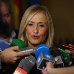 La presidenta de la Comunidad de Madrid, Cristina Cifuentes, en la Asamblea de Madrid