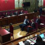 Sala del Tribunal Supremo donde se celebra el juicio del "procés"