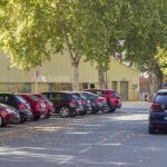 Lugar donde ha sido encontrada muerta por heridas de arma blanca una mujer de unos cuarenta años, este mediodía en el interior de un vehículo en el casco urbano de Miranda de Ebro (Burgos)
