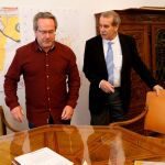 Agustín Sánchez y Francisco Guarido, momentos antes de su encuentro en Zamora