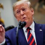 Donald Trump durante una rueda de prensa