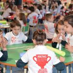 Un instante de la competición en el Colegio Pinoalbar