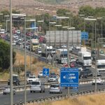 Retenciones de tráfico en la A-7 a su paso por Murcia, en una imagen de archivo / Efe