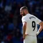 Benzema, durante el partido ante el Girona