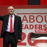 Jeremy Corbyn, tras anunciar su victoria en las elecciones internas