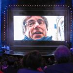 Puigdemont apareció anoche en un vídeo en la gala de los X Premios Gaudí, celebrada en Barcelona