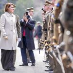 La ministra de Defensa, María Dolores de Cospedal, ayer, en el día de la Inmaculada en Toledo