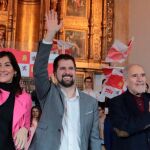 Clausura de la Escuela de Gobierno a cargo del primer presidente de la Junta Demetrio Madrid y del secretario general del PSCyL y candidato socialista a la Presidencia de la Junta, Luis Tudanca , junto a Virginia Barcones y Ana Sánchez
