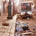 La capital valenciana recuperaba ayer poco a poco la normalidad tras la semana fallera. Eran pocas las carpas que quedaban por desmontar