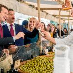 El líder del PP, Pablo Casado, ayer en Palma de Mallorca para conmemorar el Día de las Islas Baleares